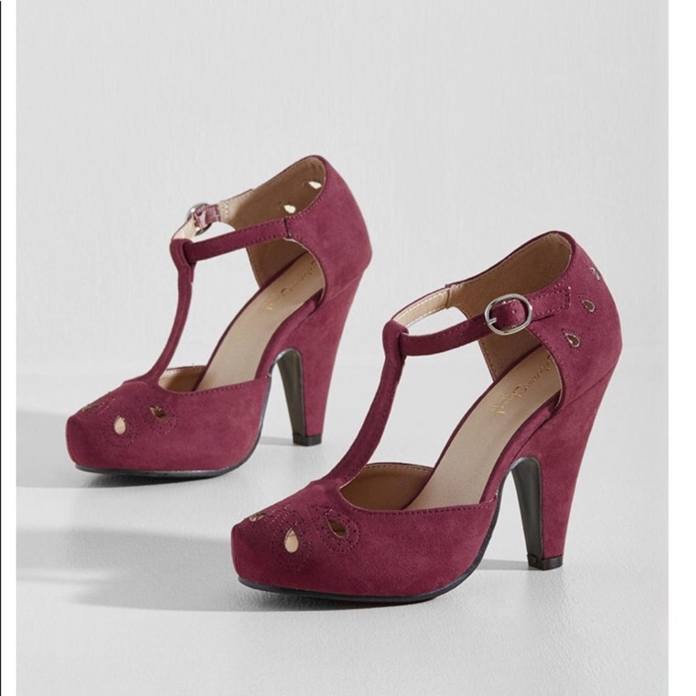 T-strap heels